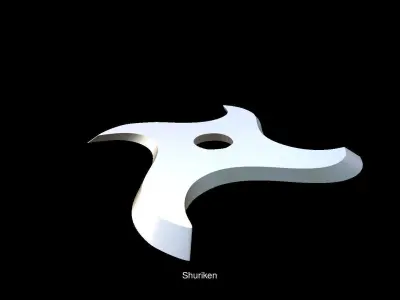Set of 9 shurikens ready to print  3D Model Pack