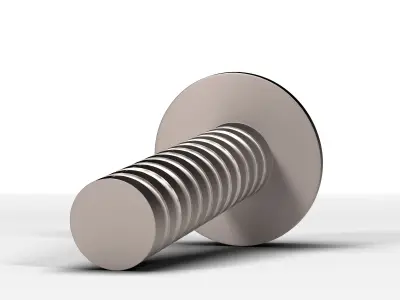Hex Bolt Low-poly 3D model by orhanyucesoy