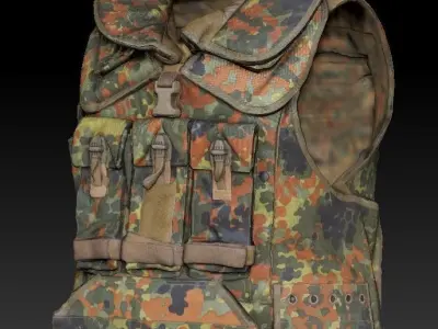 Military Body armor of Bundeswehr Uniform 24 Low-poly 3D model
