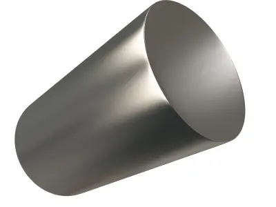 Silver Cylinder Low-poly 3D model