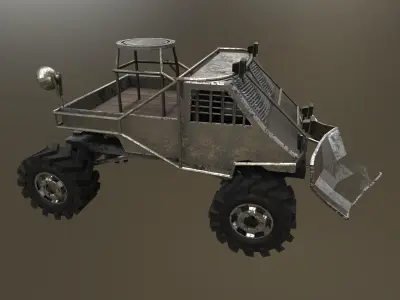 Gazelle 3302 from Game Metro 2033 Low-poly 3D model