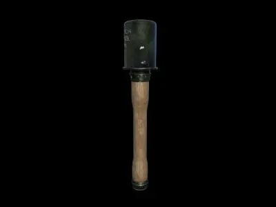 M24 Stick Grenade - PBR - Textured Low-poly 3D model