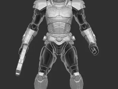Commander Shepard Mass Effect Kit for Cosmic Legions 3D print model