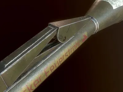 German Panzerfaust WWII grenade launcher pbr Low-poly 3D model