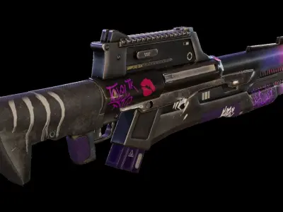 Warping Gun Low-poly 3D model