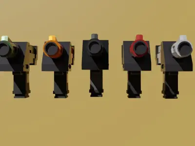 Warhammer 40k Autopistol Low-poly 3D model