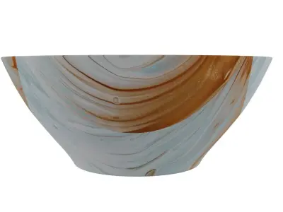 Orange and White color Bowl 3D model