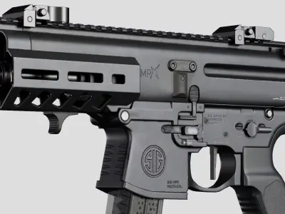 Sig MPX Low-poly 3D model purchase