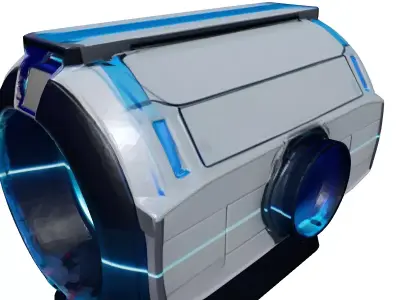Futuristic Holographic Projector with Cracked Lens 3D model purchase