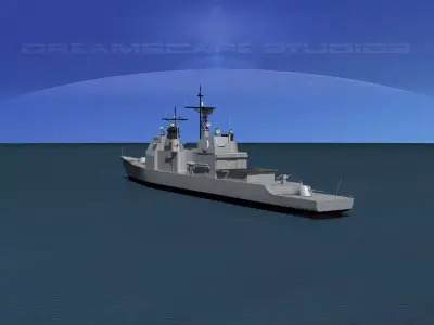 Ticonderoga Class Cruiser CG56 USS San Jacinto 3D model
