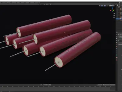 Dynamite Explosion Free Game Asset Free low-poly 3D model