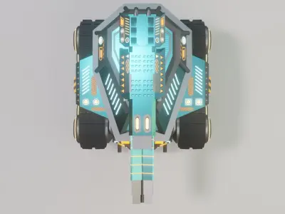 Stylized Sci fi Tank 3D model