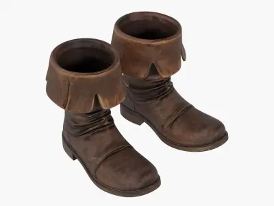  Weathered Leather Pirate Boots 