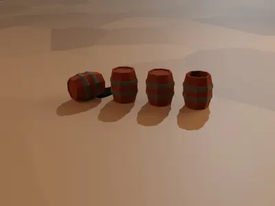 BarreLs low-poly preview pack Free low-poly 3D model