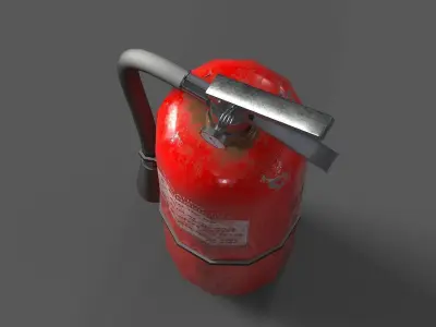 Low-poly fire extinguisher Low-poly 3D model