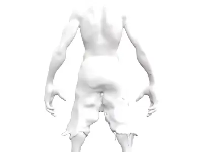 Zombie OBJ Low-poly 3D model