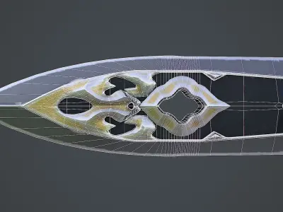 Fantasy Sword 7 3D Model Low-poly 3D model