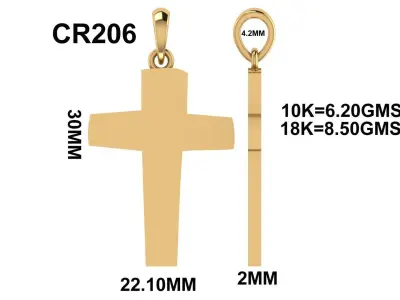 CROSS PENDANT CR206 3D print model