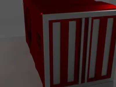 Container Red Low-poly 3D model