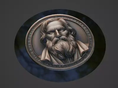 Galileo Galilei Medallion 3D print model get