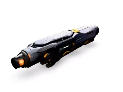 SciFi Futuristic Energy Weapon Low-poly 3D model
