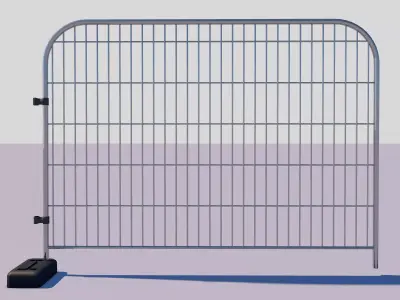 Low Poly UV Mapped Heras Fencing Low-poly 3D model