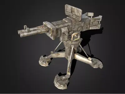 Fixed Machine Gun Free 3D model