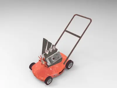 Tuned Lawnmower  Low-poly 3D model