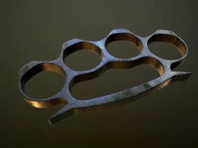 Brass knuckles 3D model purchase