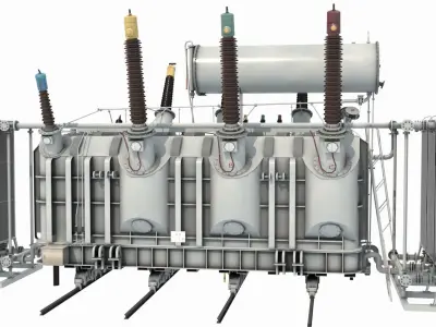 Main Transformer Of Power Station 1 3D model