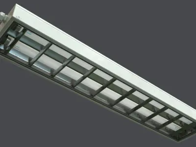 Industrial lamps Low-poly 3D model