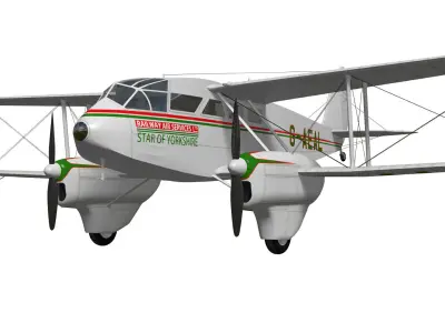 de Havilland DH89 Dragon Rapide 3D model purchase