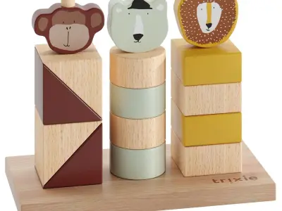 TRIXIE Wooden Animal Toy for Kids 01 3D model