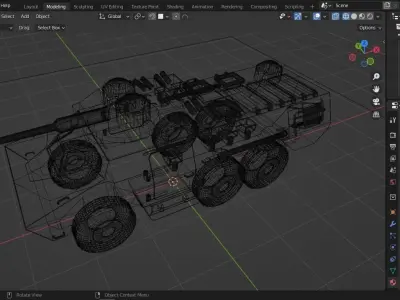 Ratel South African infantry fighting vehicle Free 3D model