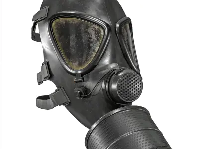 Gas Mask 2  M85 Low-poly 3D model