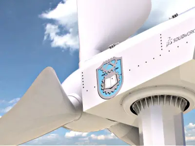 Wind turbine 3D model 21