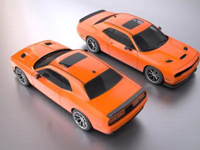 American Muscle Car - game-ready - 4 LODs - Unity UE Optimized Low-poly 3D model