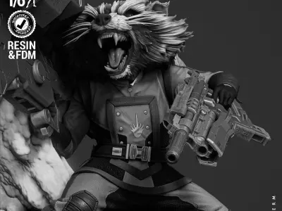 Wicked Marvel Rocket Sculpture 3D print model purchase