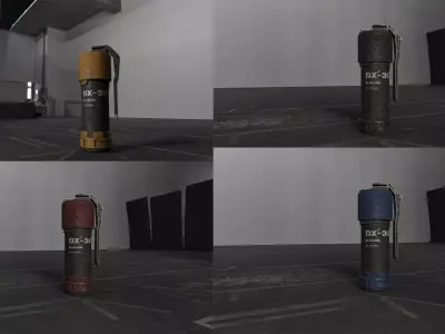 Grenade Lowpoly game 3D Low-poly 3D model