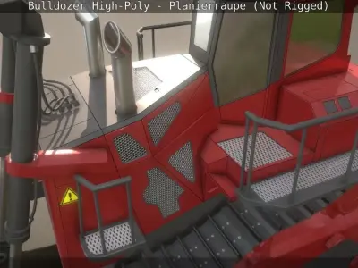 Bulldozer High-Poly - Planierraupe  - Not Rigged 3D model