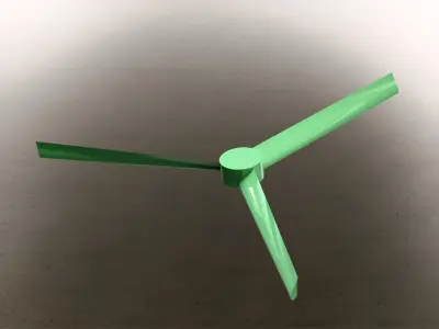 Propeller wind turbine Free 3D model by brijesh