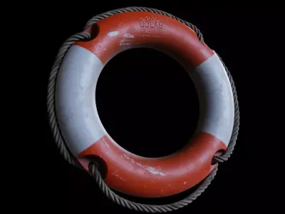 Lifebuoy 3D model life preserver 3D model