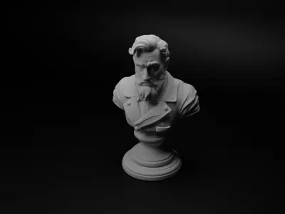 Sword Master Bust Chess 3D print model purchase