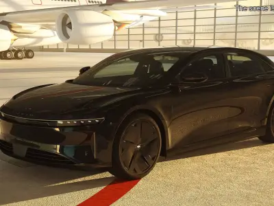 Lucid Air Electric Luxury Sedan Black 3D model