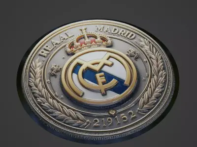 Real Madrid Football Medallion 3D print model