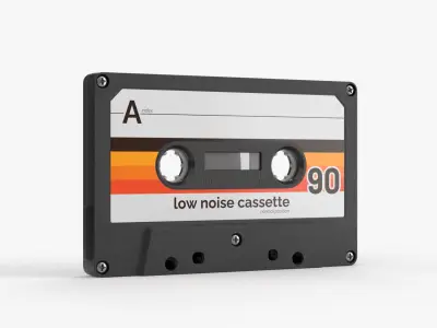 Cassette Tape - 70s A 3D model