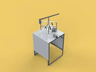 YOUNG GREEN COCONUT PEELING PEELER MACHINE CUT TOOL REMOVAL SKIN 3D model