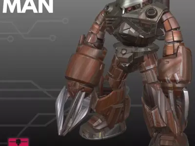 Guts Man Robot STL Futuristic Mecha 3D 3D print model