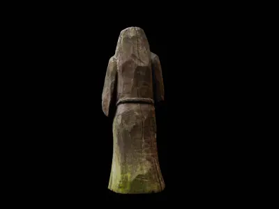 3D WOODEN MONK SCAN 3D model