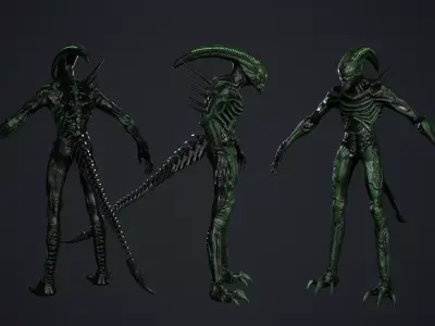 Alien Monster 2 Low-poly 3D model purchase